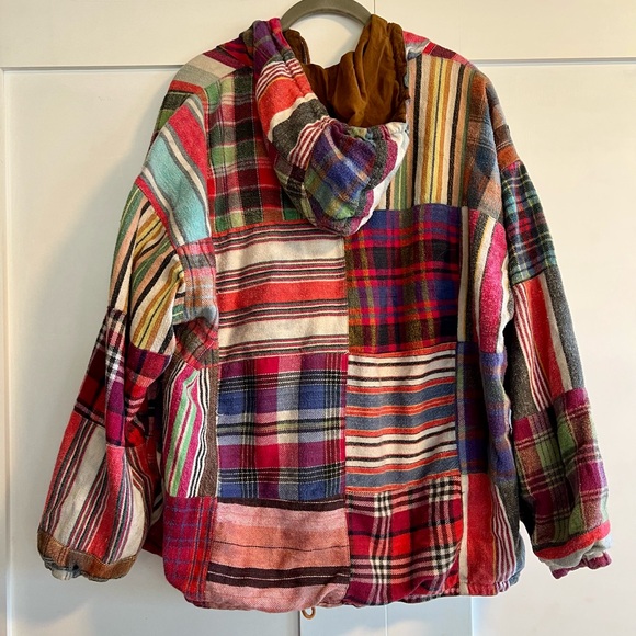 Jou Jou Vintage 90’s Multicolor Patchwork Hoodie - Picture 5 of 7